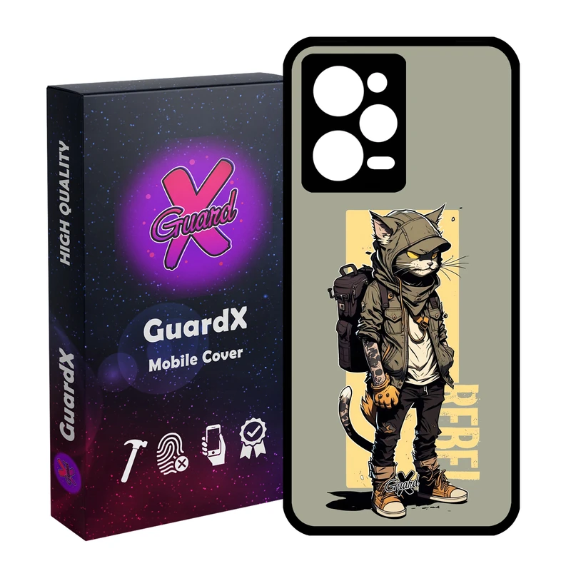 کاور گارد ایکس طرح گربه مدل Glass10612 مناسب برای گوشی موبایل شیائومی Redmi Note 12 Pro 5G/Poco X5 Pro 5G/Note 12 Pro Pro speed