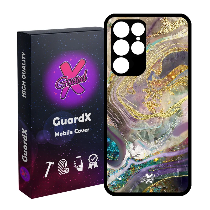 کاور گارد ایکس طرح ماربل مدل Glass10295 مناسب برای گوشی موبایل سامسونگ Galaxy S22 Ultra