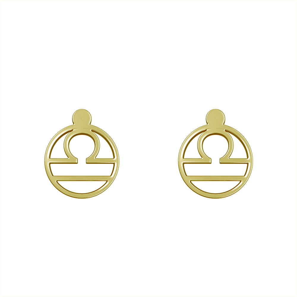 گوشواره طلا 18 عیار زنانه مدوپد مدل نماد یونانی کد GA1-12637