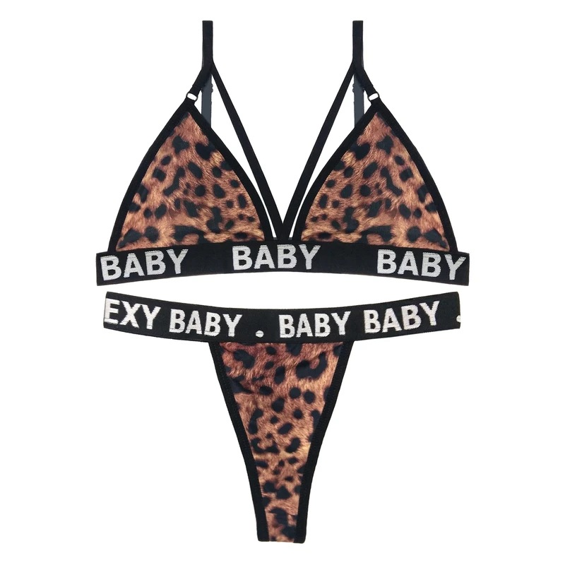 ست شورت و سوتین زنانه طرح پلنگی کد 0302