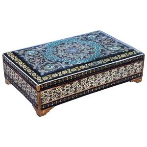 جعبه جواهرات خاتم کاری مدل 1422 طرح تذهیب کد 736945
