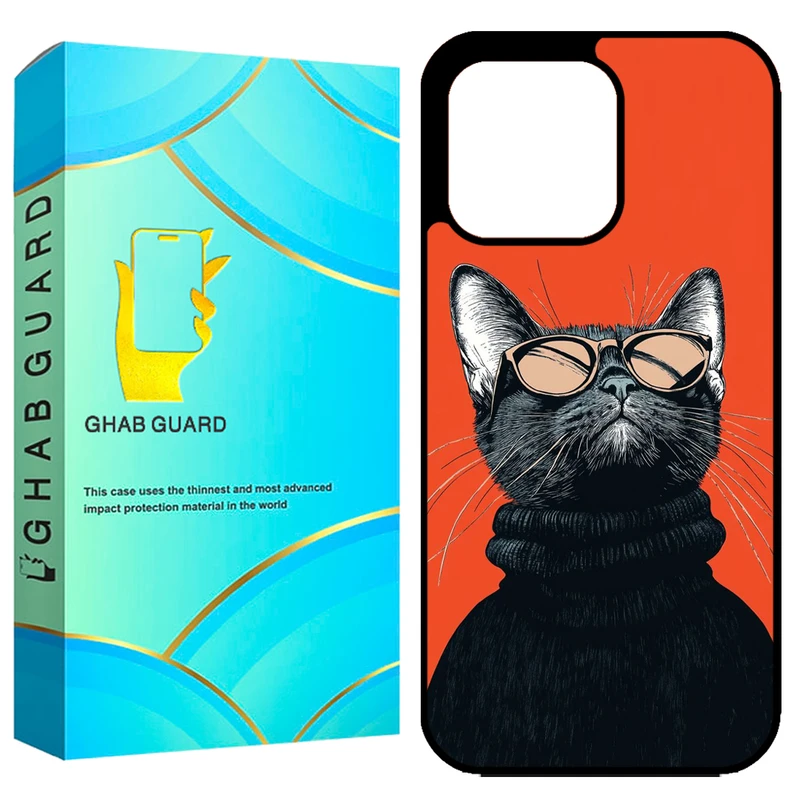کاور قاب گارد طرح گربه مدل GCHP15PM مناسب برای گوشی موبایل اپل iPhone 15 Pro Max