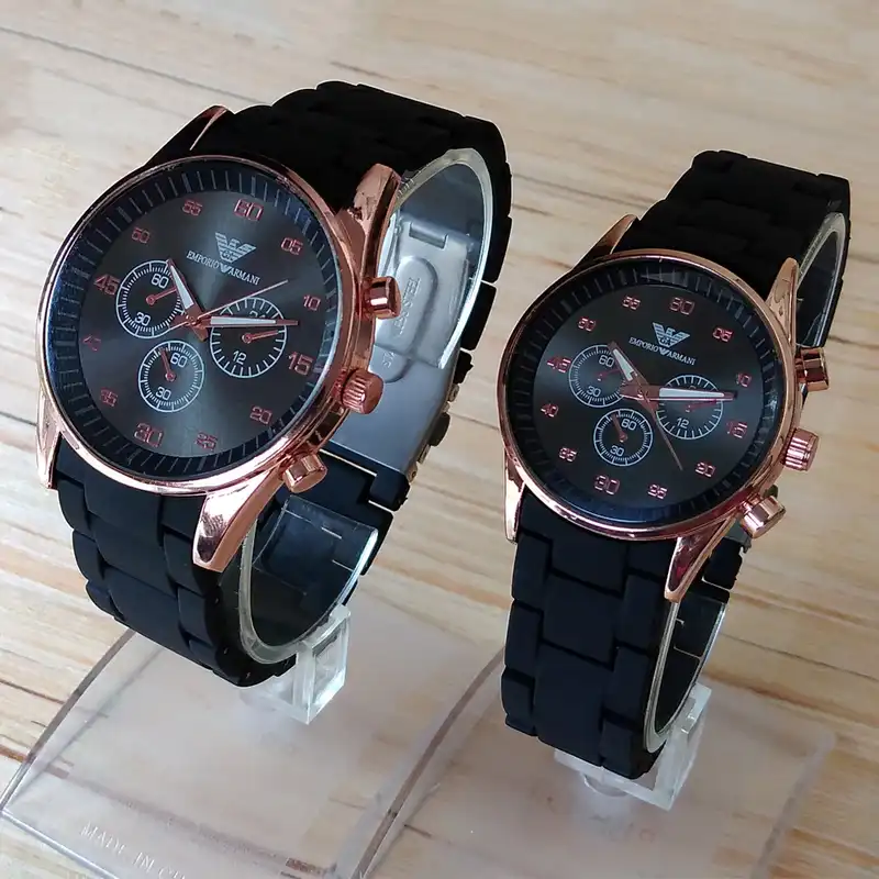 ست ساعت مچی عقربه ای زنانه و مردانه کد 202