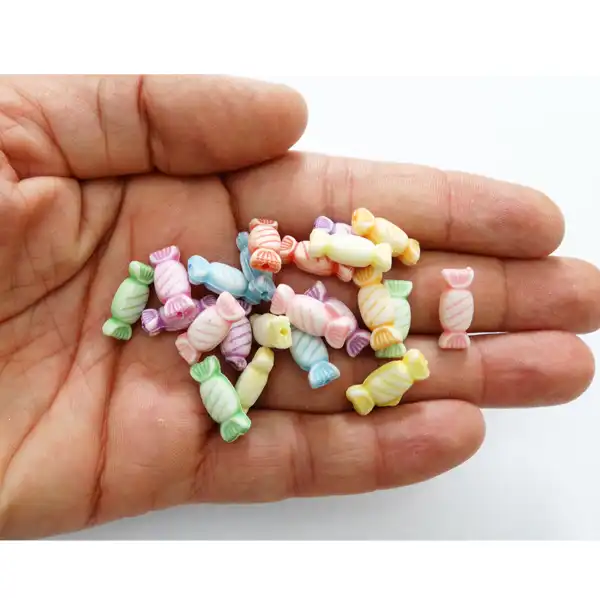 مهره دستبند مدل پاستیلی آبنبات کد MO 249 مجموعه 40 عددی