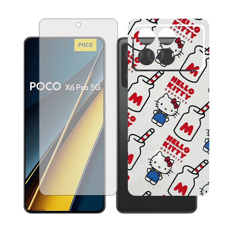 محافظ صفحه نمایش مات گلس مدل Together مناسب برای گوشی موبایل شیائومی Poco X6 Pro به همراه برچسب پوششی پشت گوشی