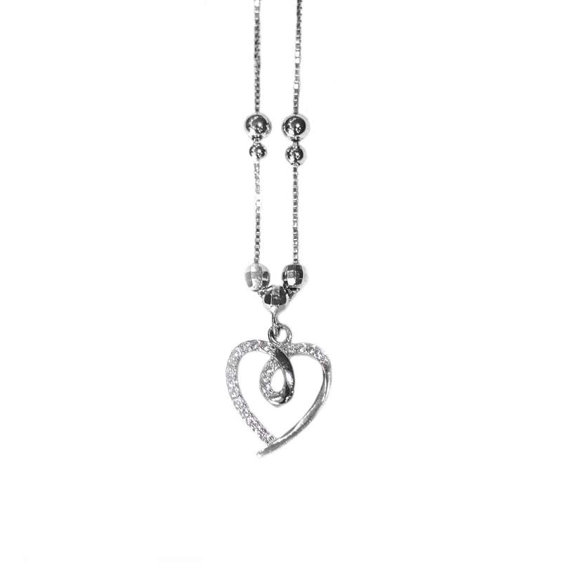 گردنبند نقره زنانه مدل JS100 گردنبند نقره زنانه مدل JS100