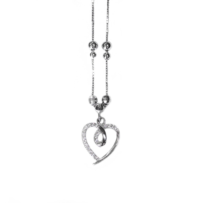 گردنبند نقره زنانه مدل JS100 گردنبند نقره زنانه مدل JS100