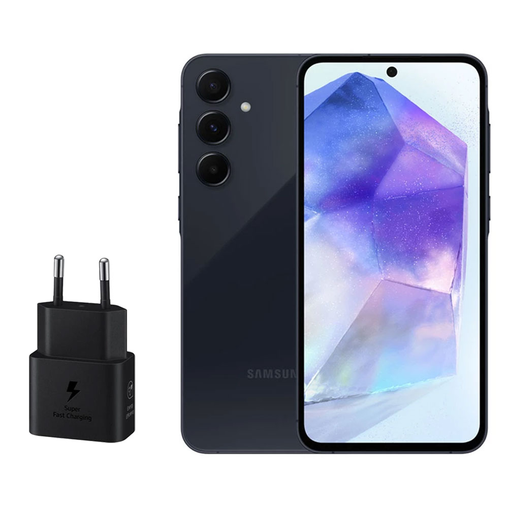 گوشی موبایل سامسونگ مدل Galaxy A55 دو سیم کارت ظرفیت 256 گیگابایت و رم 12 گیگابایت - به همراه شارژر 25 وات سامسونگ