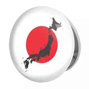 آینه جیبی خندالو طرح پرچم ژاپن مدل تاشو کد 20636 