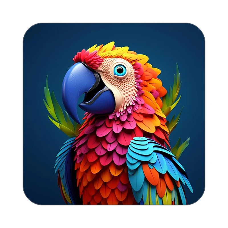 زیر لیوانی کاکتی طرح حیوانات رنگی مدل mp25249