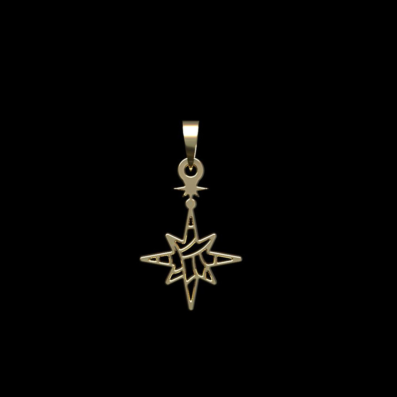 آویز گردنبند طلا 18 عیار زنانه مدوپد مدل هندسی کد PA1-15038