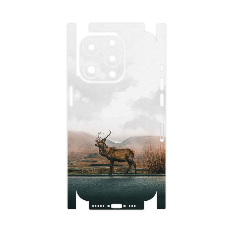 برچسب پوششی ماهوت مدل Horned_Deer-FullSkin مناسب برای گوشی موبایل اپل iPhone 15 Pro