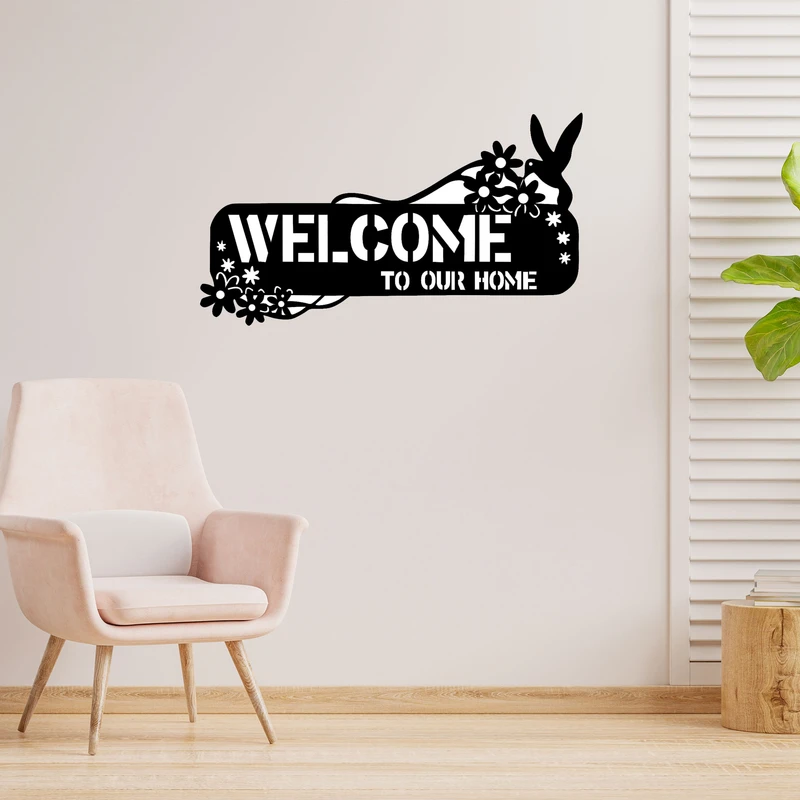 دیوارکوب طرح خوش آمدید مدل A1717-2850