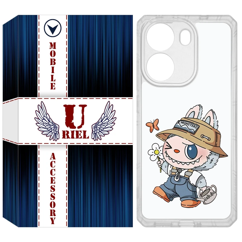 کاور یوریل مدل Clear کد 111 طرح لبوبو مناسب برای گوشی موبایل شیائومی Poco X7 Pro