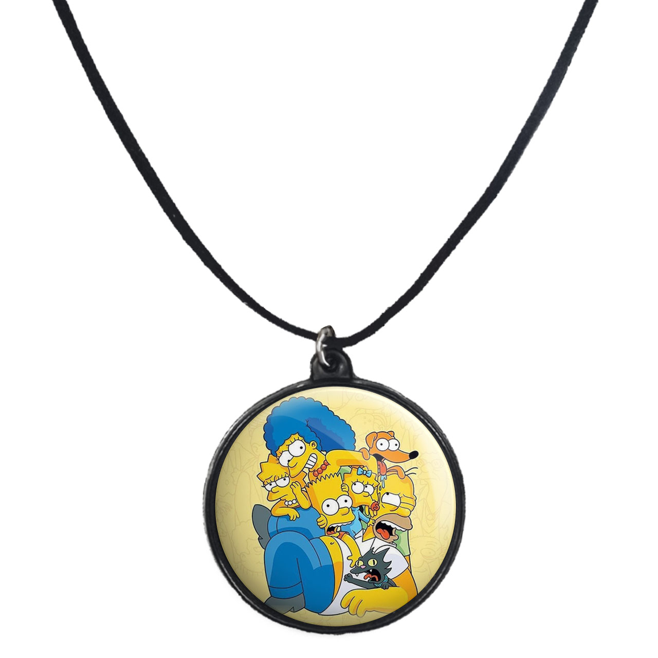 گردنبند پرمانه طرح سیمپسون ها کد pmb.21361 مدل دو طرفه