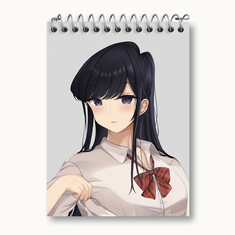 دفتر یادداشت 50 برگ خندالو مدل انیمه کومی سان کد 16108