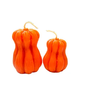 شمع تزئینی مدل کدو مجموعه دو عددی
