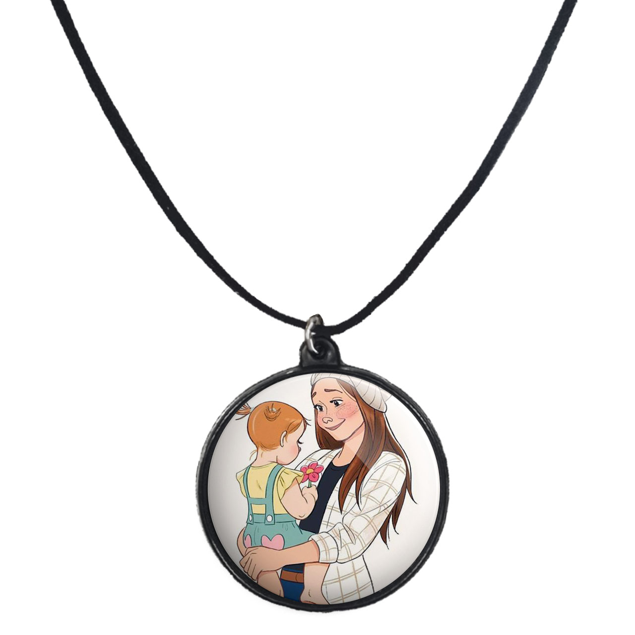 گردنبند پرمانه طرح دخترونه کد pmb.4544 مدل دو طرفه