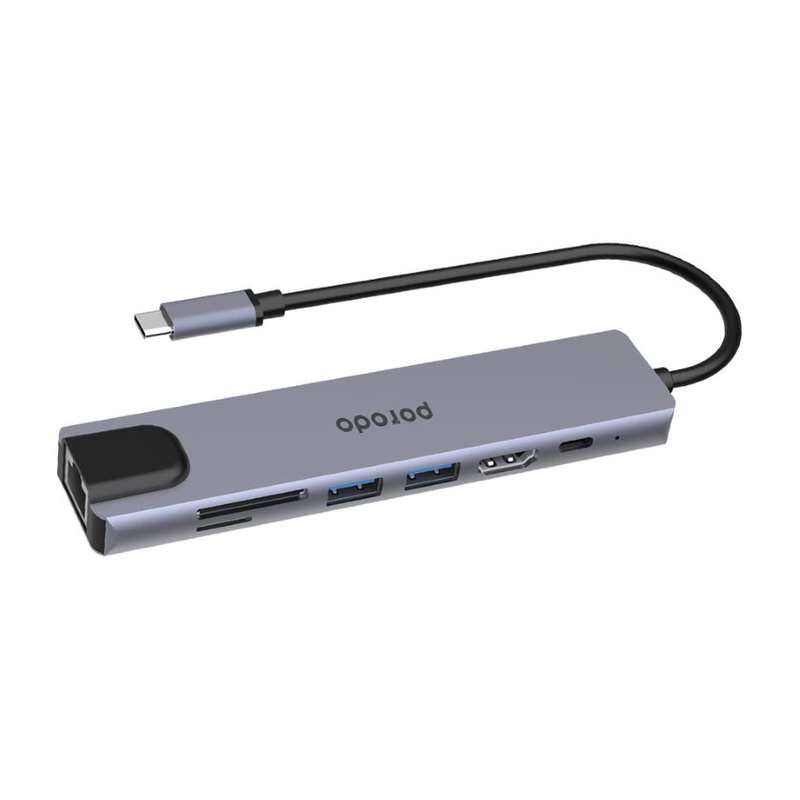 هاب 7پورت USB-C پرودو مدل pd-4k71c
