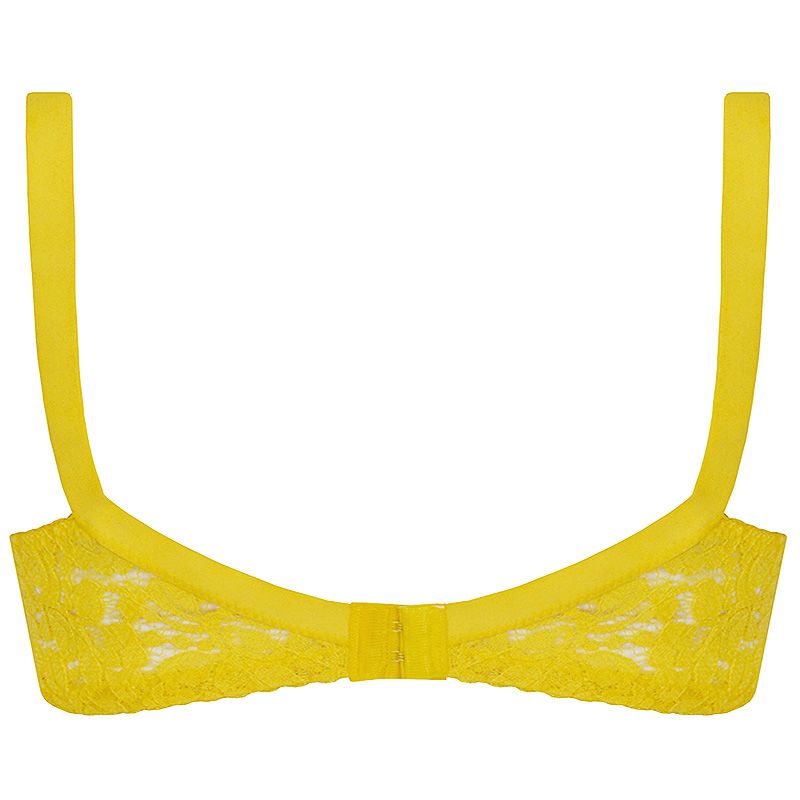 سوتین زنانه دکسونری مدل 355007610 گیپور رنگ زرد -  - 2