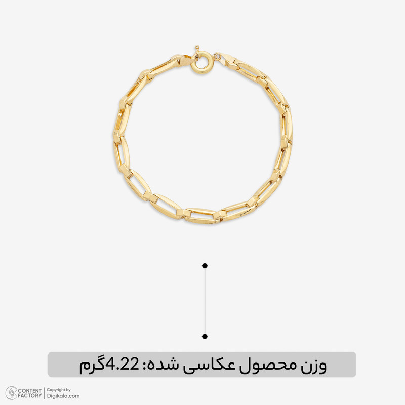 دستبند زنجیری طلا 18 عیار زنانه مایا ماهک مدل MB2015