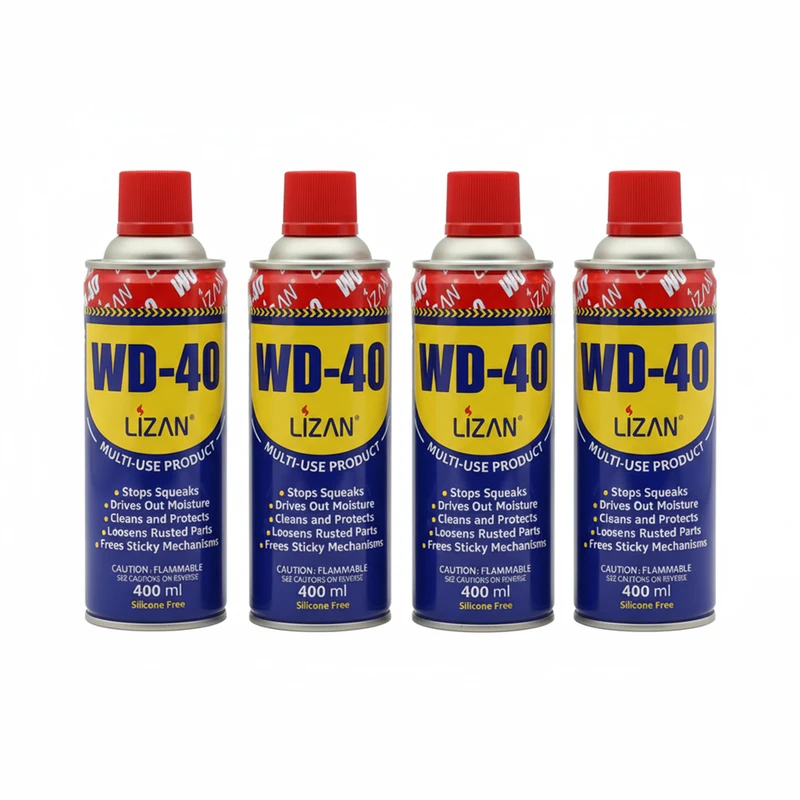 اسپری روان کننده لیزن مدل WD-40 حجم 400 میلی لیتر بسته 4 عددی