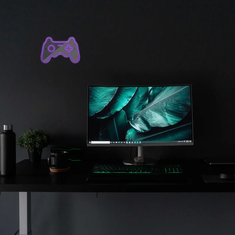 چراغ دیواری نئون دیزاین طرح Game-Controller