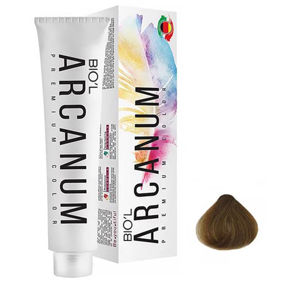  رنگ مو بیول مدل Arcanum شماره 6.18 حجم 100 میلی لیتر رنگ بلوند نسکافه ای تیره