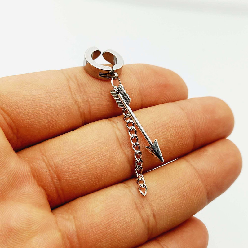 پیرسینگ گوش طرح تیر و زنجیر مدل 561PRMZ