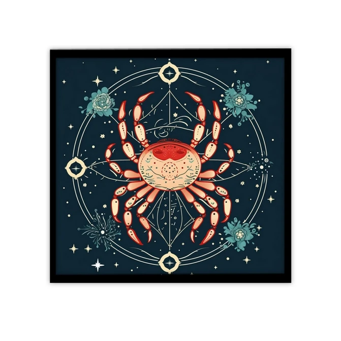 تابلو نوری بکلیت طرح صور فلکی سرطان مدل B-MID-19484