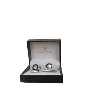 ست دکمه سردست و گیره کراوات مردانه مدل P35