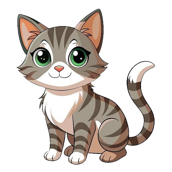 استیکر پارچه و لباس پاد آفرین طرح گربه کارتونی کد 3993