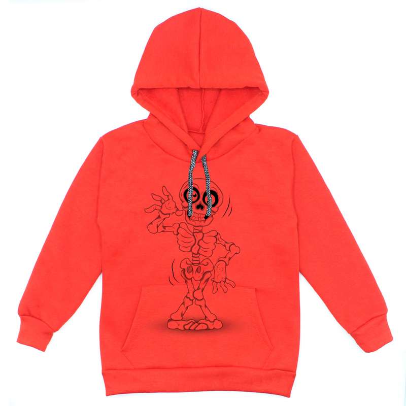 هودی پسرانه مدل گربه F33 رنگ قرمز