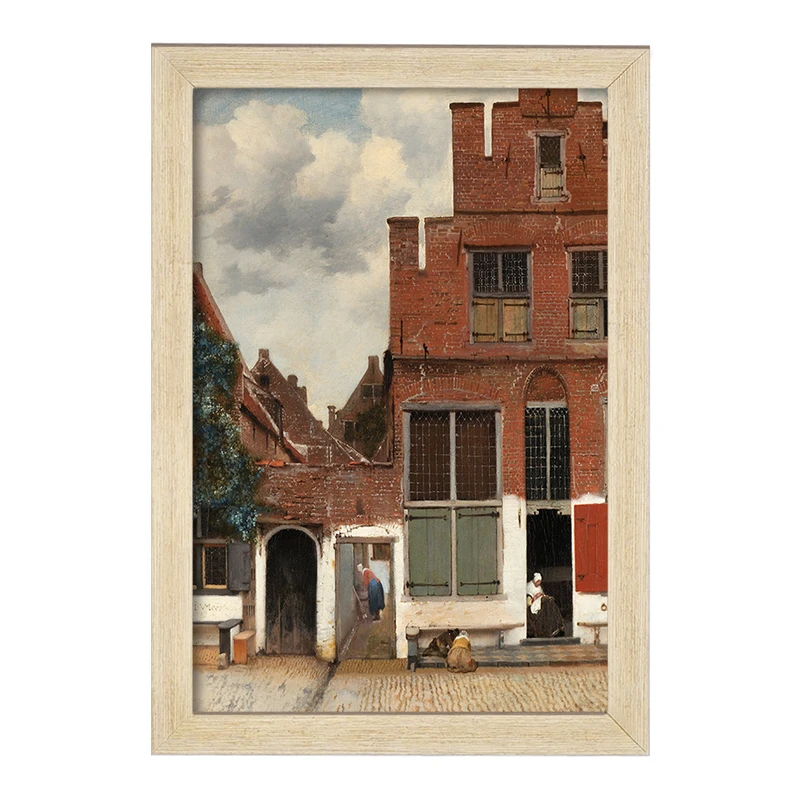 تابلو خندالو مدل نقاشی خیابان کوچک اثر یوهانس فرمیر کد F12426