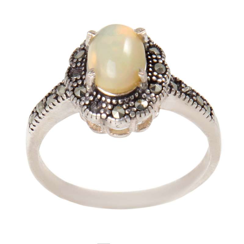 انگشتر نقره زنانه بازرگانی میلادی مدل اوپال کد AW_510