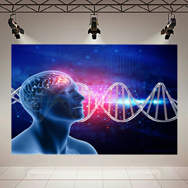  تابلو بوم طرح مخمل دیجیتال انسان مدل دی ان ای  کد AR303809