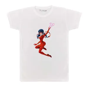 تی شرت بچگانه پرمانه طرح دختر کفشدوزکی کد pmt.5258