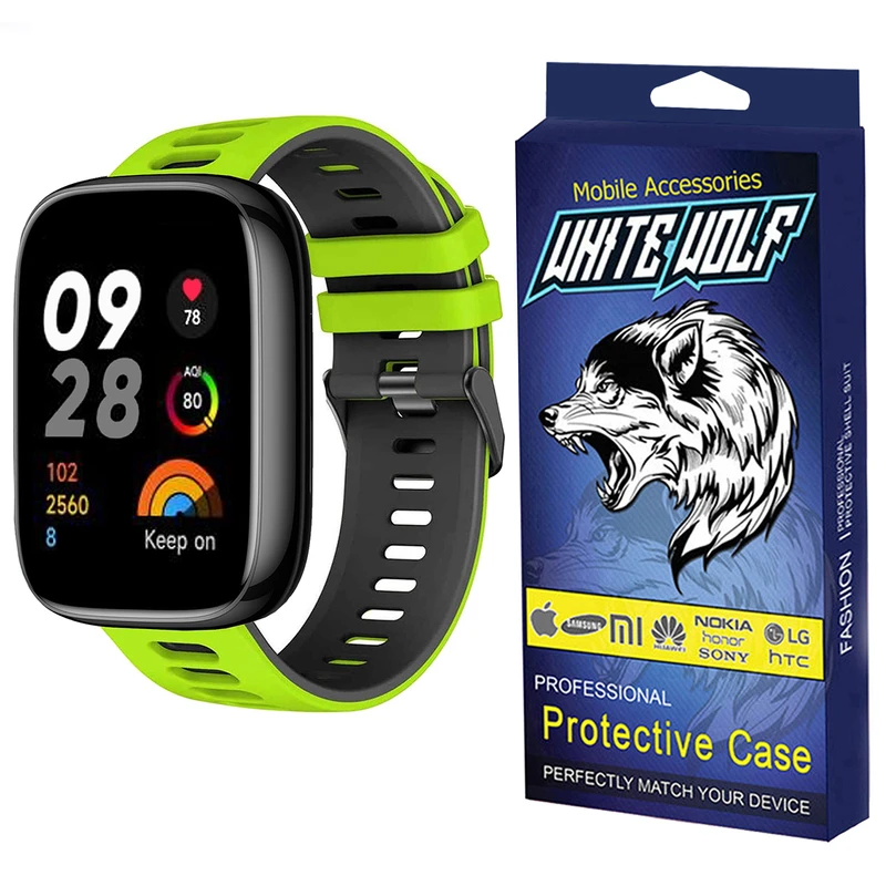 بند وایت ولف مدل WB-SIL 2C مناسب برای ساعت هوشمند شیائومی Redmi Watch 3 Active / Watch 3 Lite