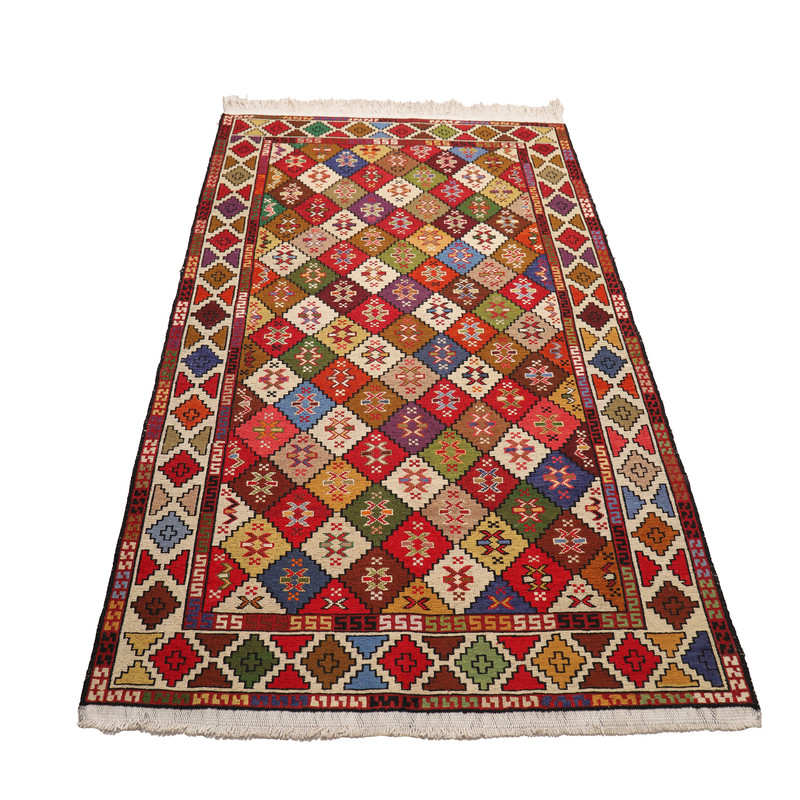 گلیم دستبافت دو و نیم متری مدل ورنی کد 4030202