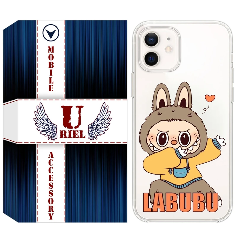 کاور یوریل مدل Clear کد 104 طرح لبوبو مناسب برای گوشی موبایل اپل iPhone 12