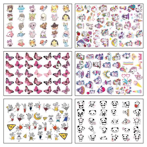 برچسب لنز ناخن طرح فانتزی کد BLNG 6003  بسته 6 عددی