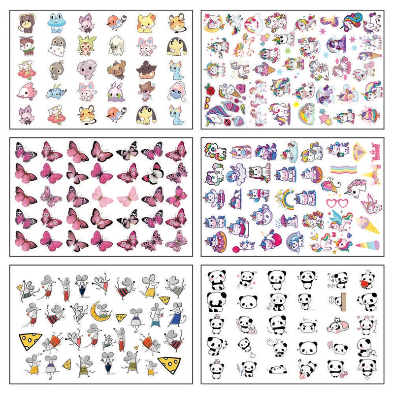 برچسب لنز ناخن طرح فانتزی کد BLNG 6003  بسته 6 عددی