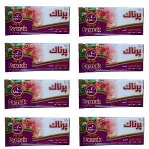  کیسه فریزر پرناک مدل چسبی 8 بسته 100 عددی