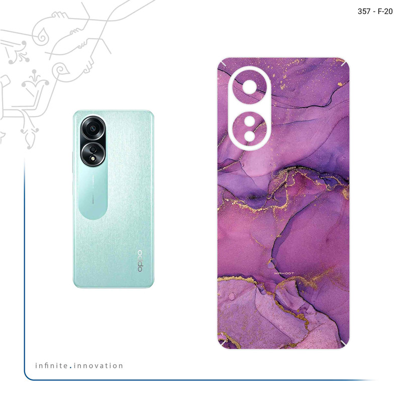 برچسب پوششی ماهوت مدل Purple Marble مناسب برای گوشی موبایل اپو A58 4G
