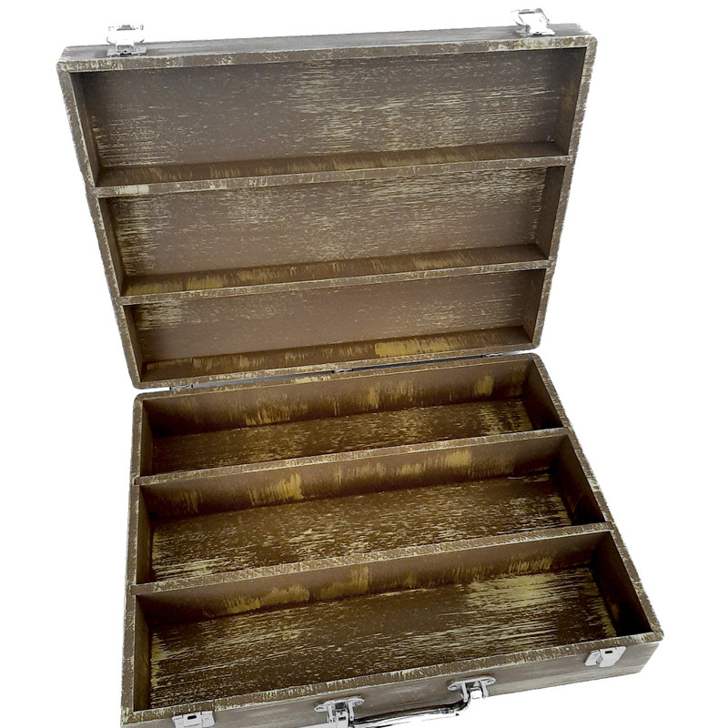 جعبه رنگ چوبی طرح پتینه کد WCB1