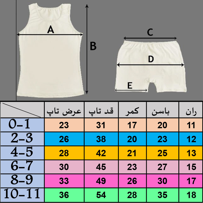 ست شورت و زیرپوش پسرانه مدل پاپی 001 ست شورت و زیرپوش پسرانه مدل پاپی 001