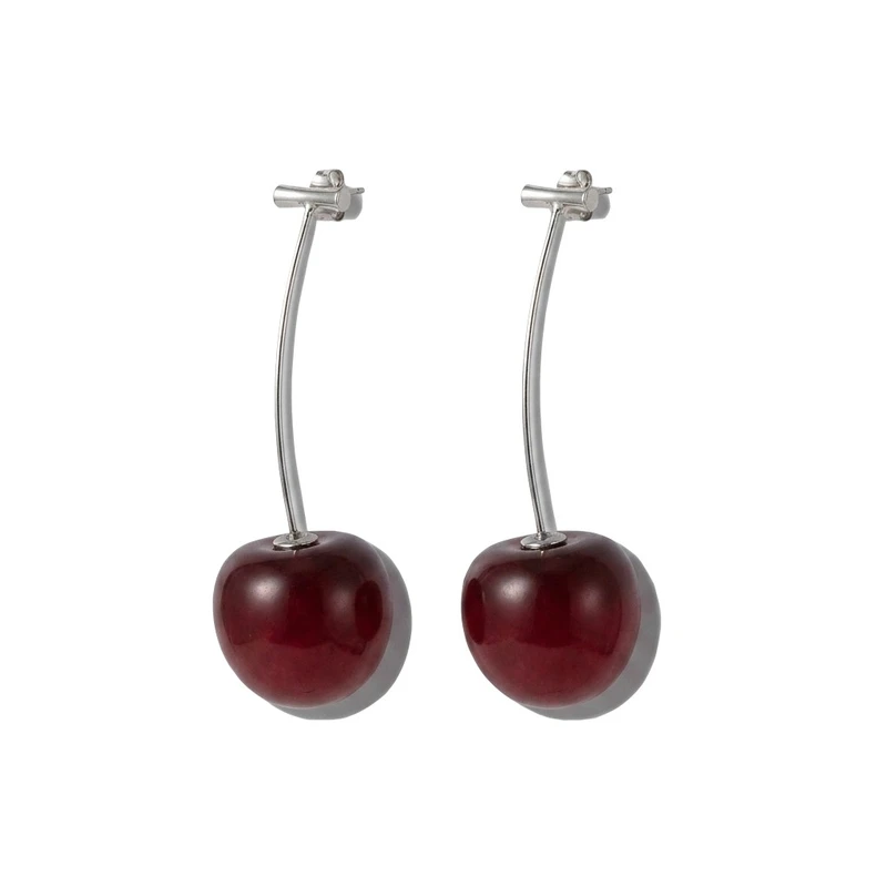 گوشواره زنانه طرح آلبالو کد rz0040