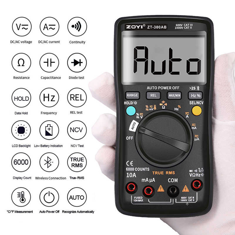 مولتی متر بلوتوثی زویی مدل ZT-300AB