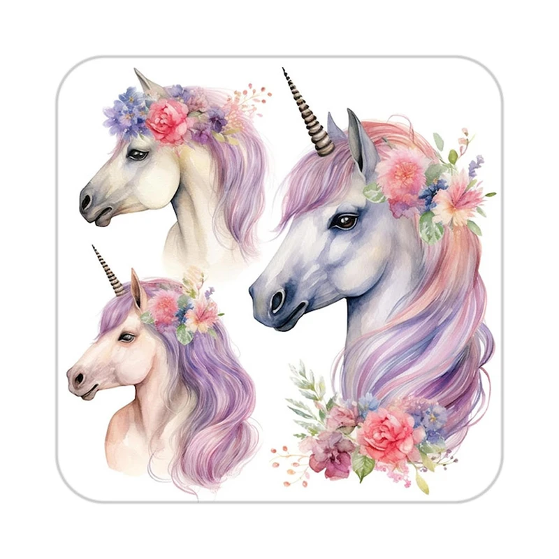 زیر لیوانی کاکتی طرح اسب تک شاخ و یونیکورن مدل mp32094