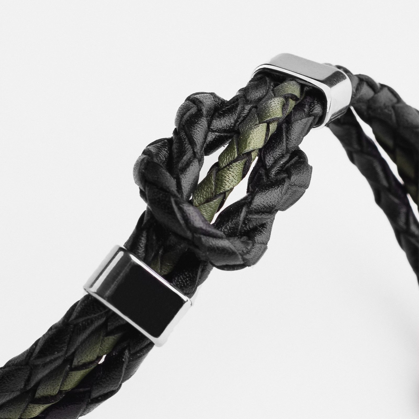 دستبند مردانه کروم مدل چرمی 2311919 -  - 2